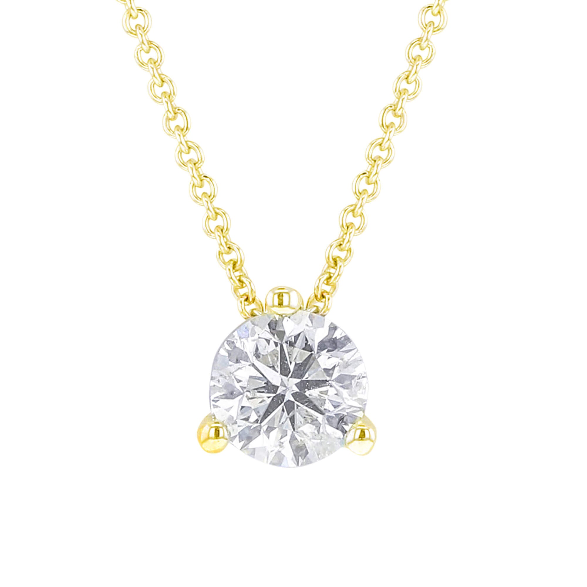 Naked Solitaire Diamond Necklace 3/4ct