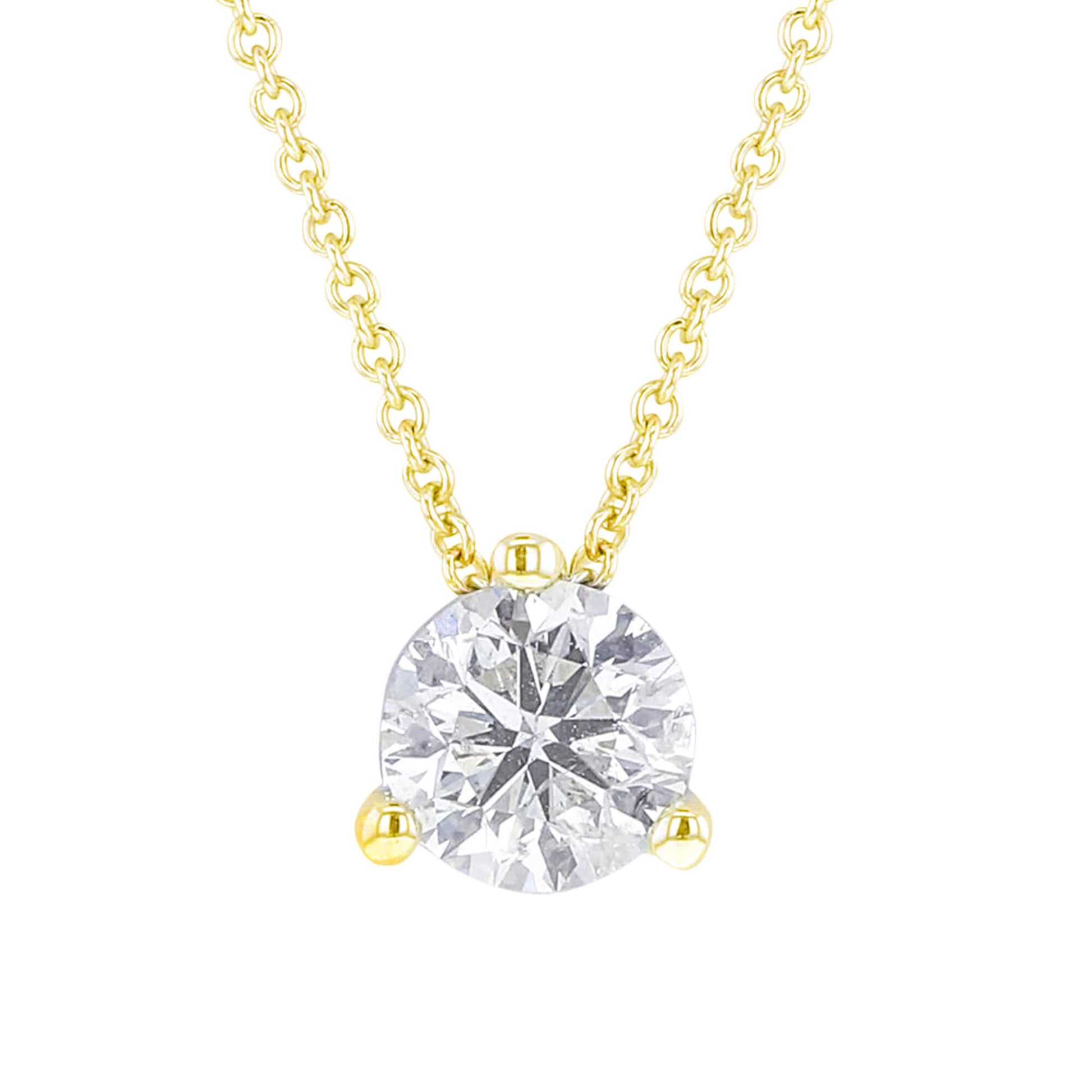 Naked Solitaire Diamond Necklace 1ct