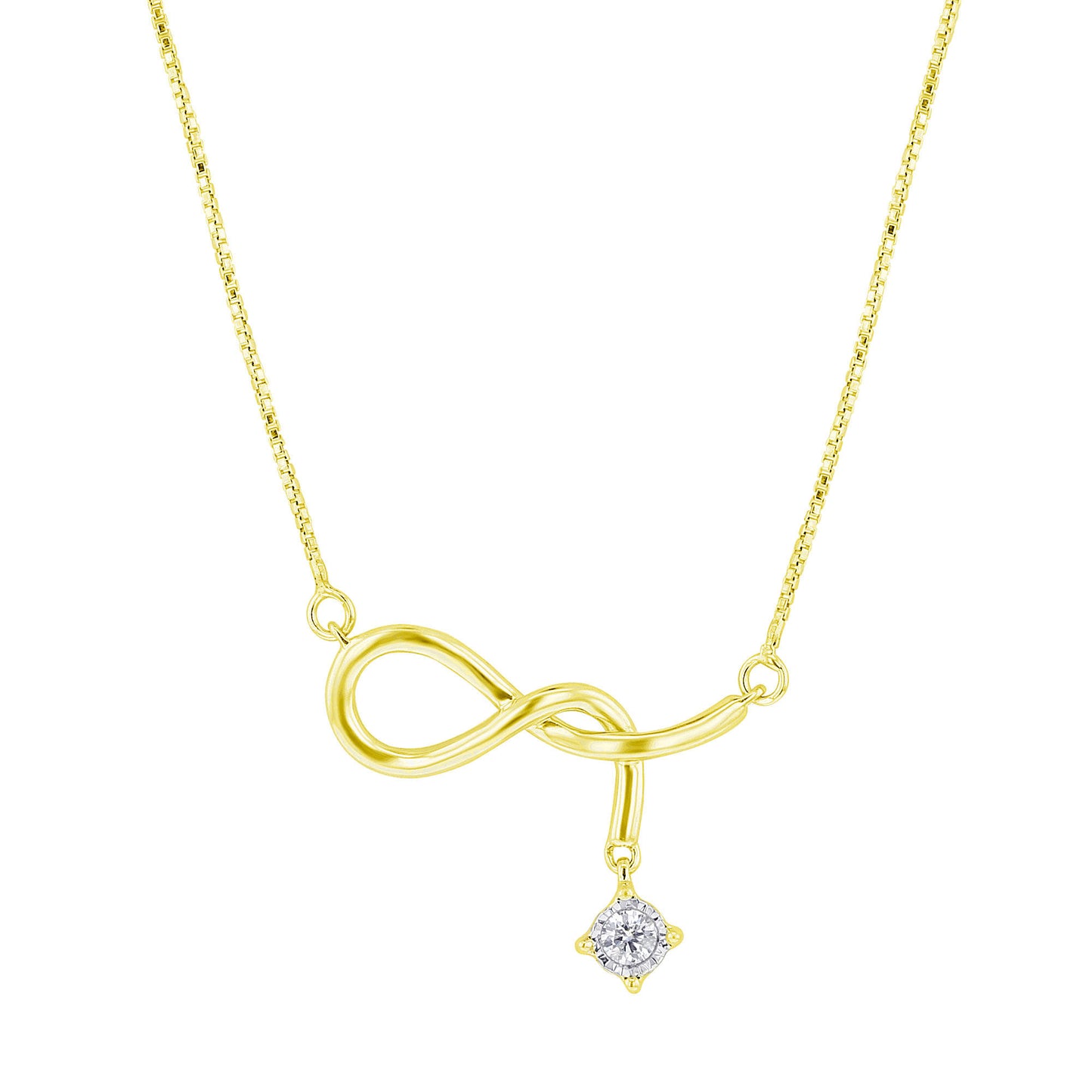 Naughty Knot Gold and Diamond Necklace