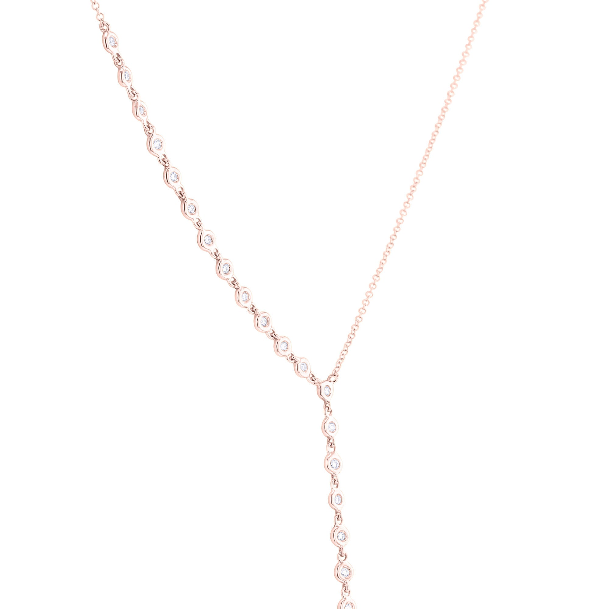 5 Ant Lariat Necklace | White Gold | Black Rhodium | Diamonds — J.HERWITT
