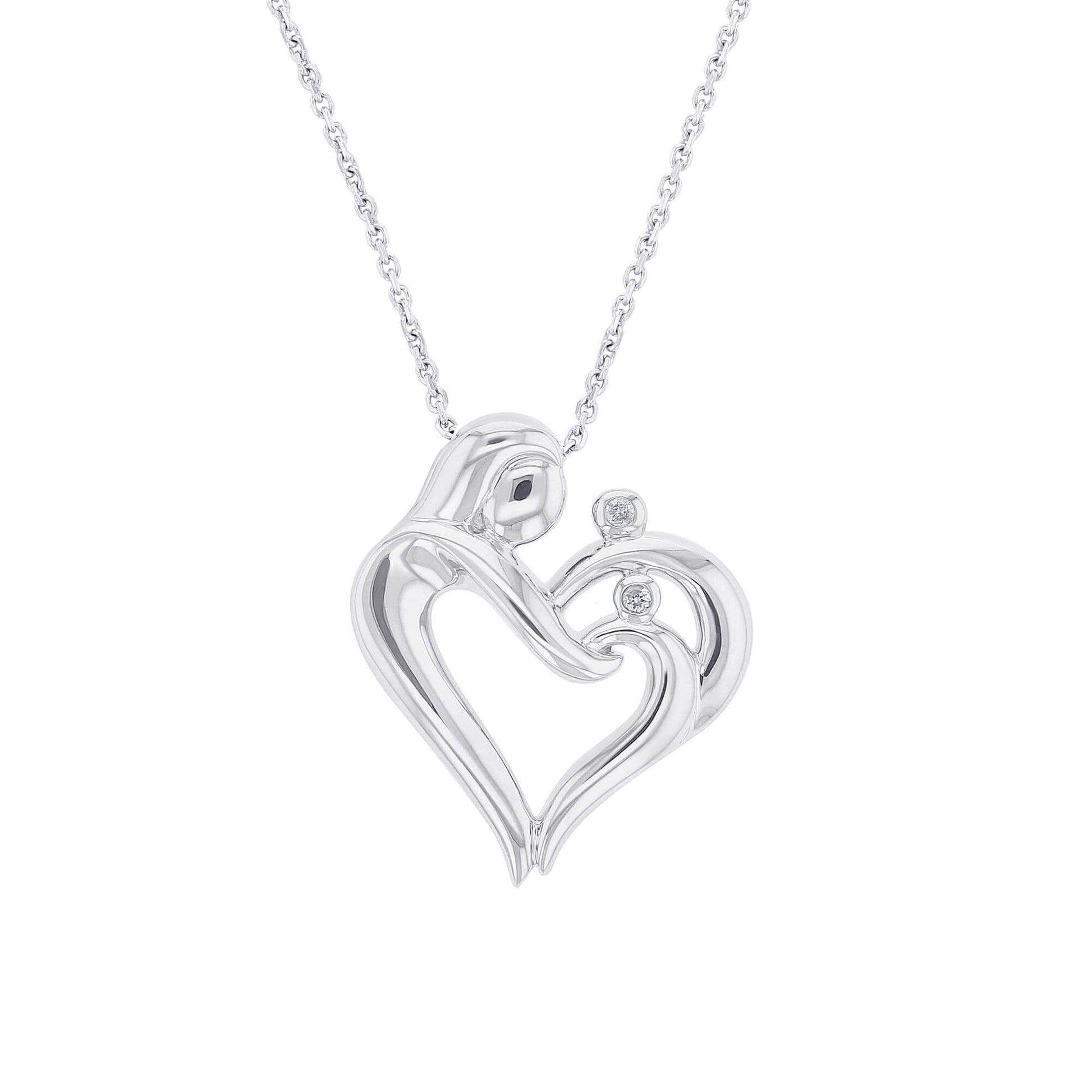 I Love You Mommy Two Diamond Necklace
