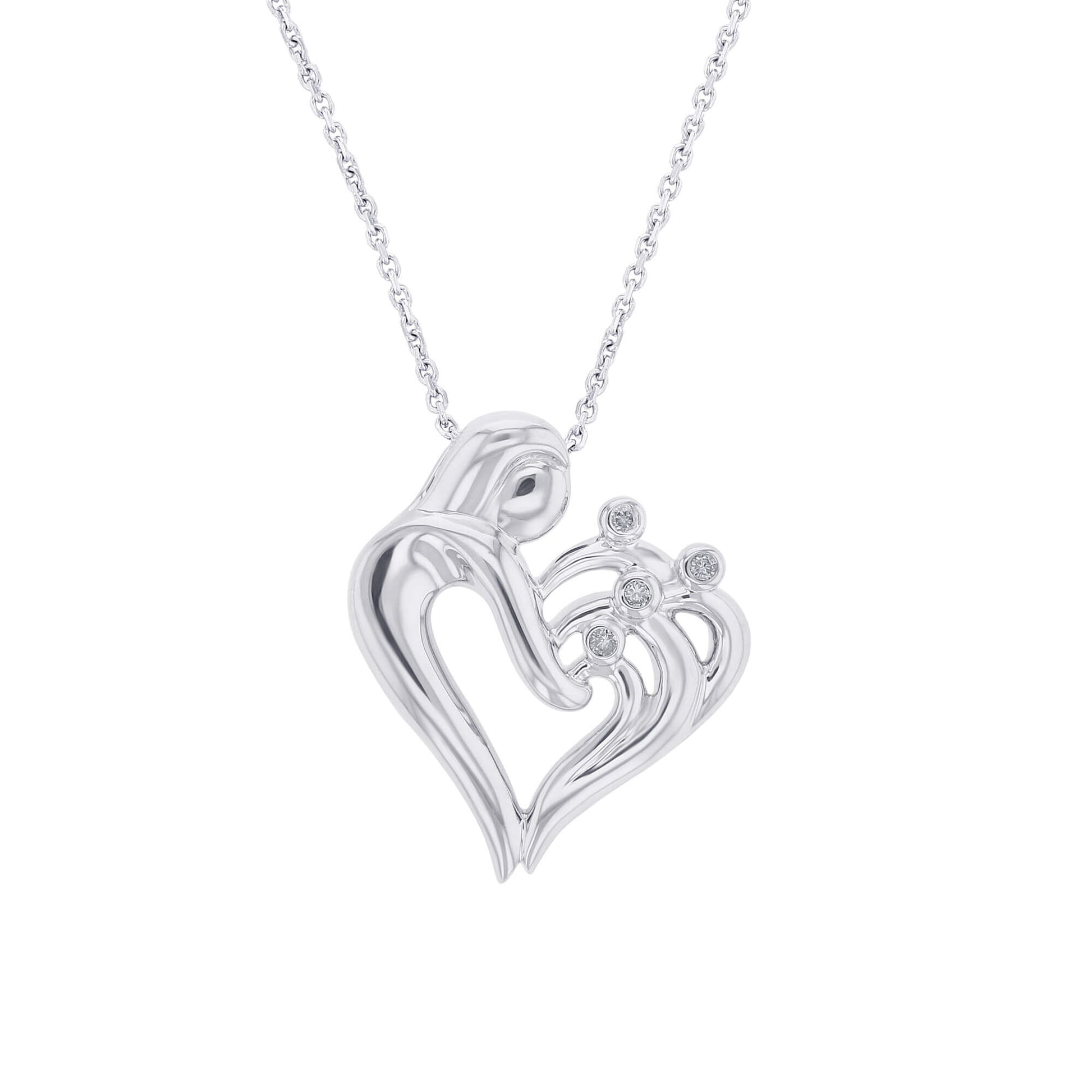 I Love You Mommy Four Diamond Necklace