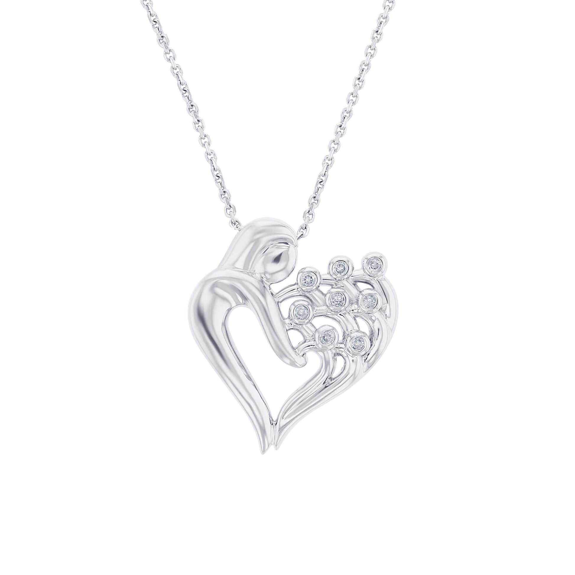 I Love You Mommy Eight Diamond Necklace