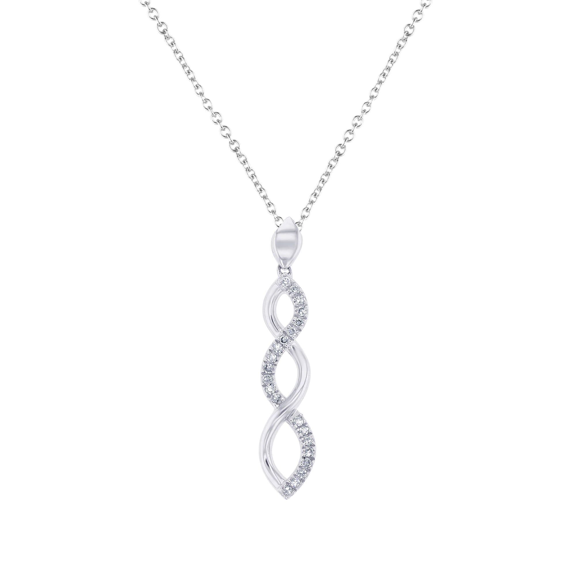 Silver Infinity Diamond Necklace