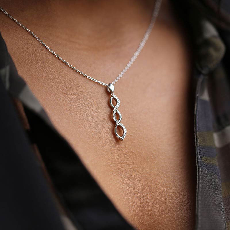 Silver Infinity Diamond Necklace