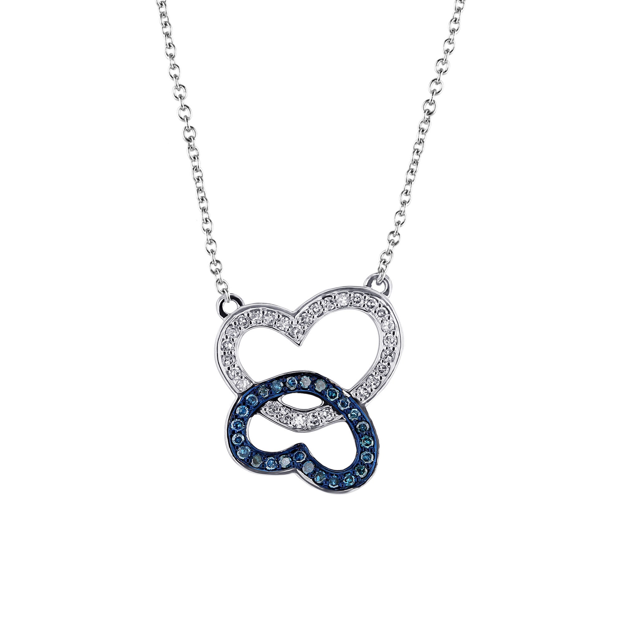 Tranquil Butterfly Blue Diamond Necklace