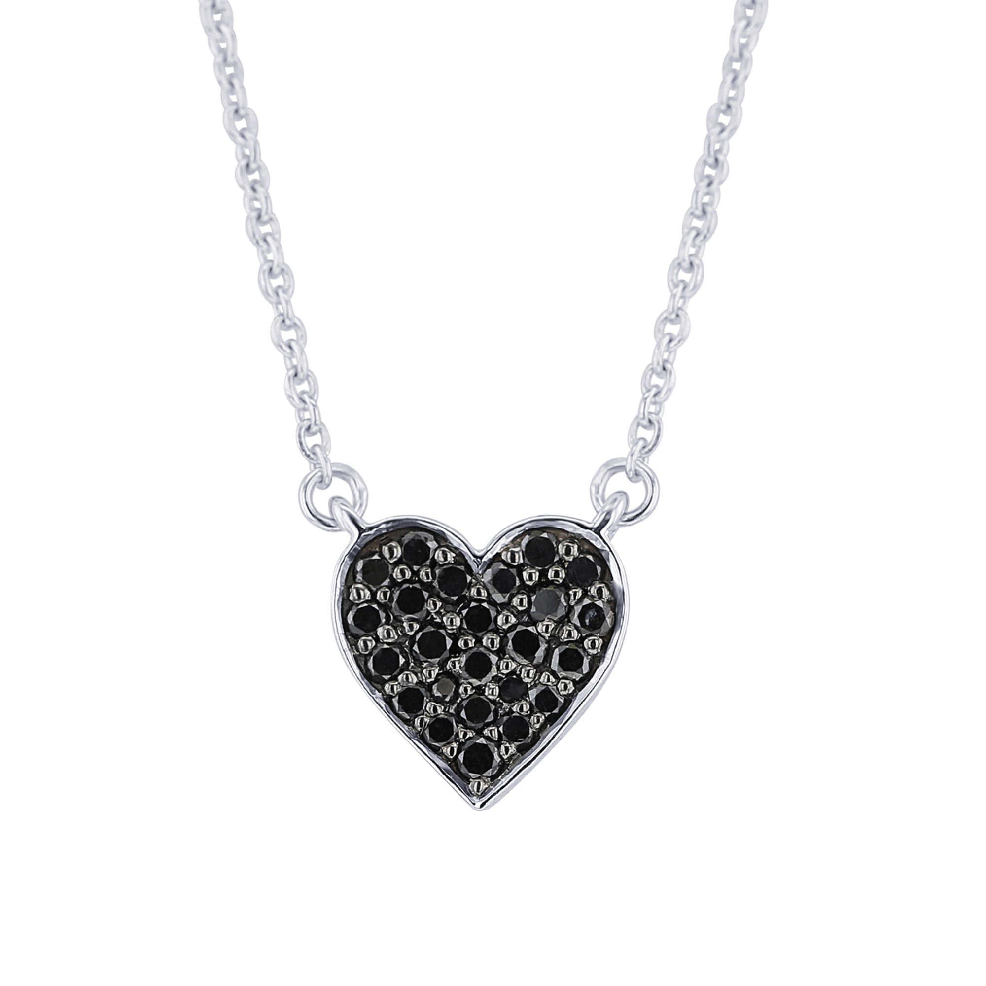 Daliah Heart Black Diamond Necklace