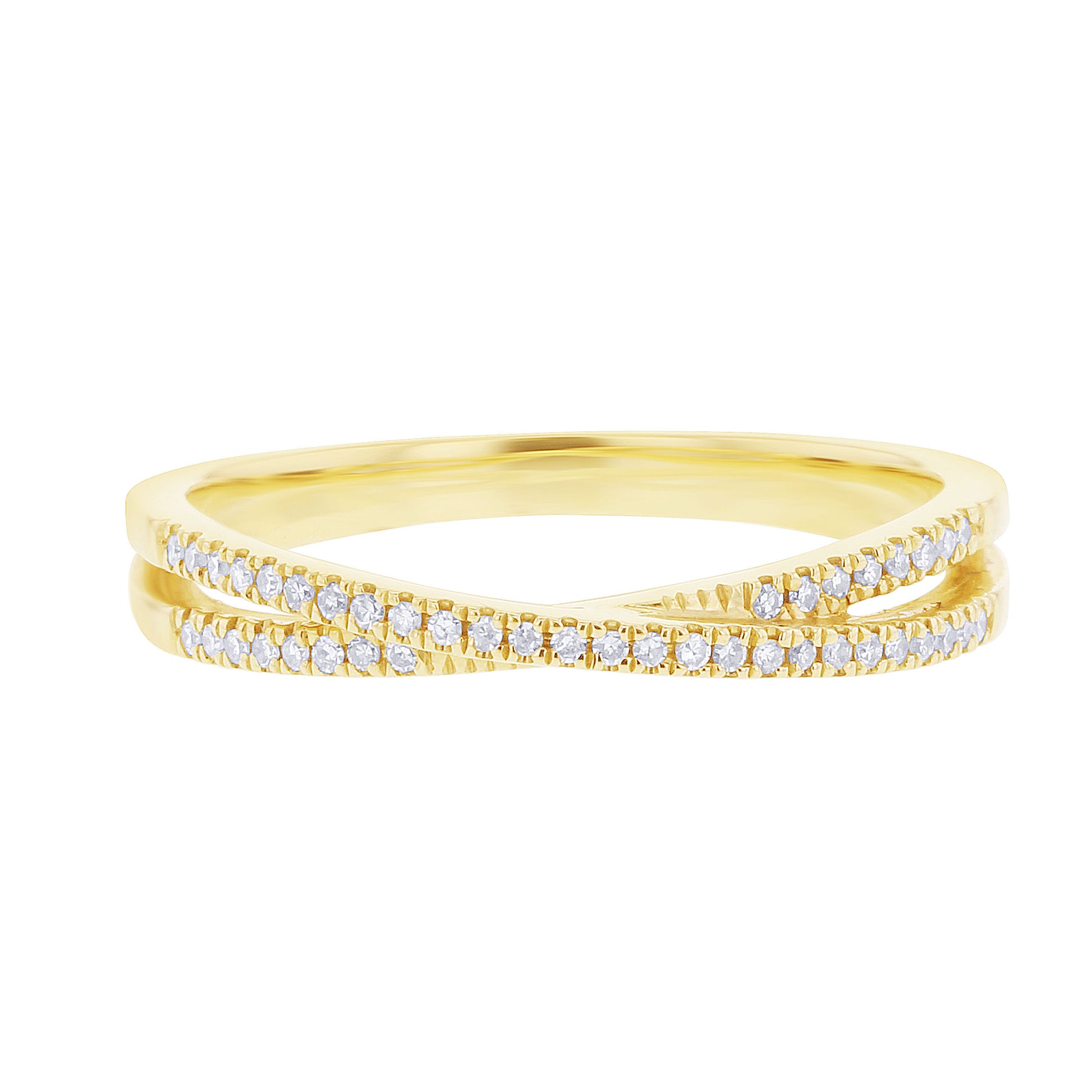 Criss Cross Diamond Ring