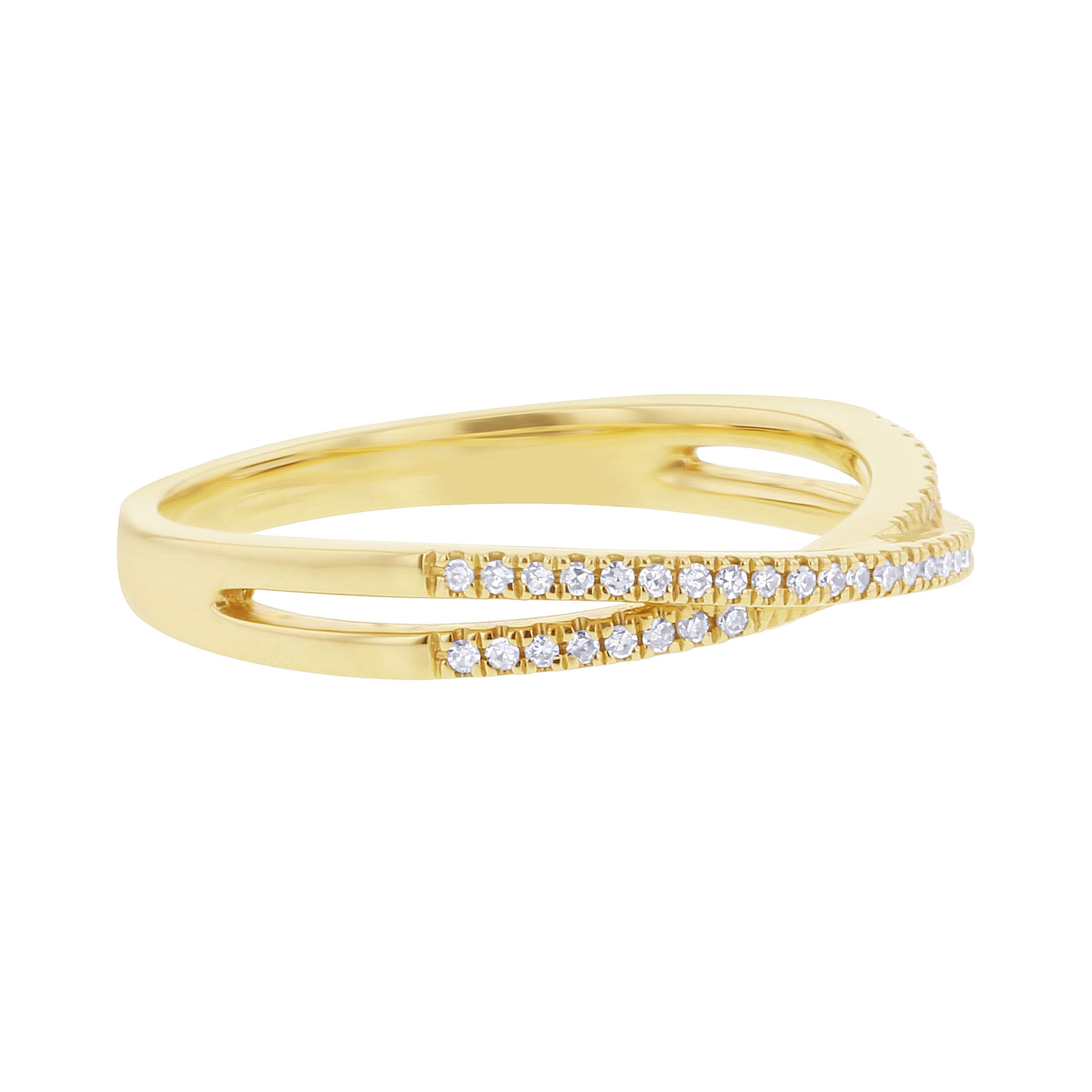 Criss Cross Diamond Ring