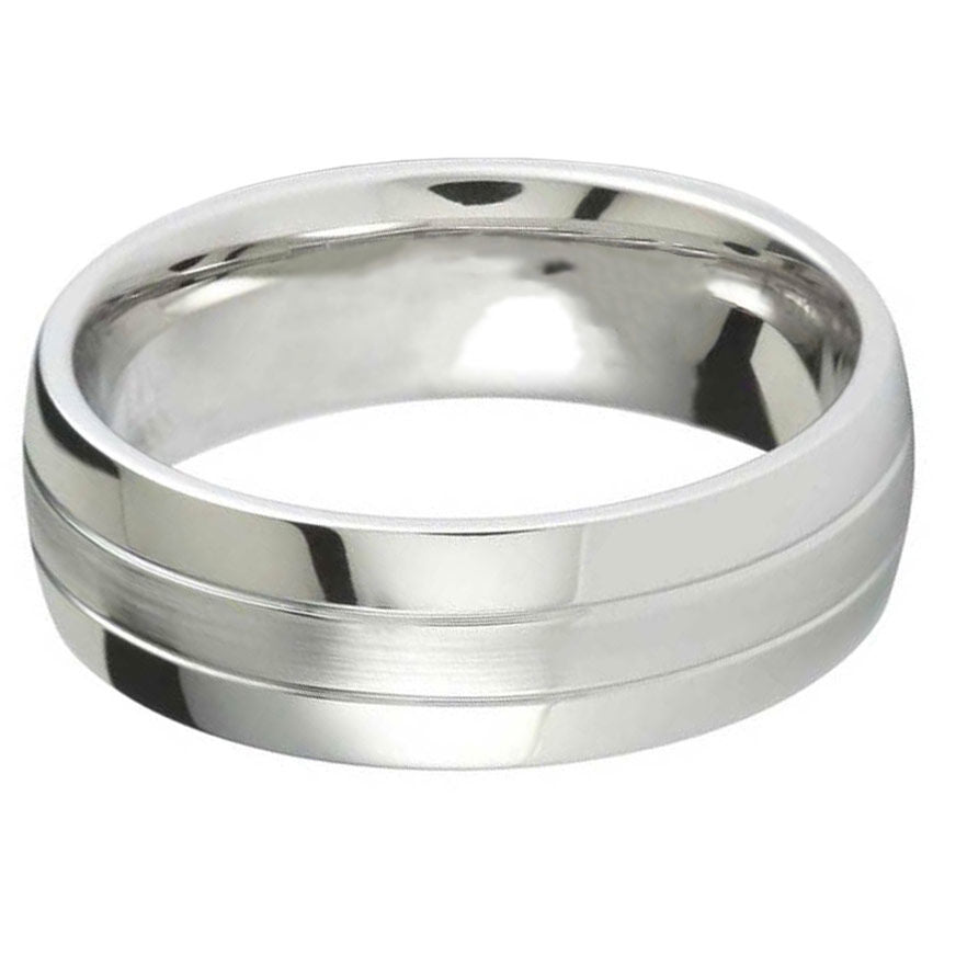Dual Finish Cobalt Wedding Ring