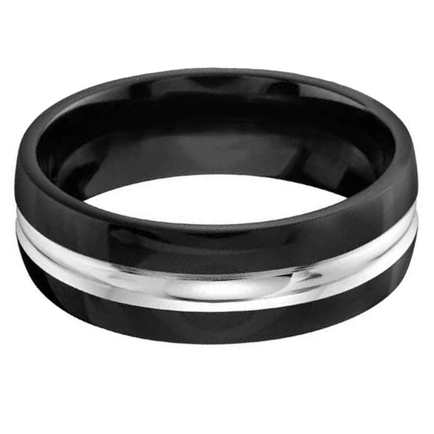 Black & White Cobalt 7mm Wedding Ring