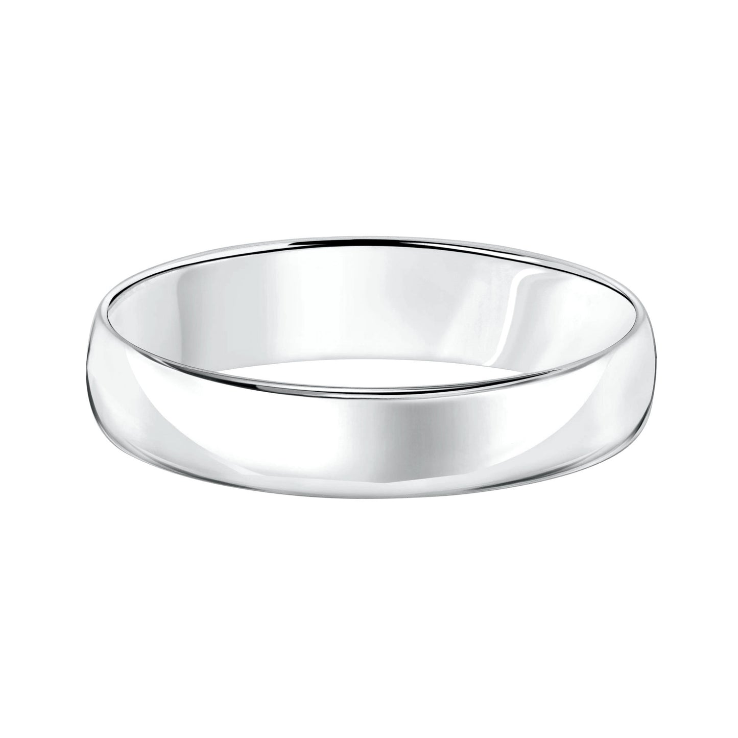 Roux 4mm Light Low Dome Platinum Wedding Ring