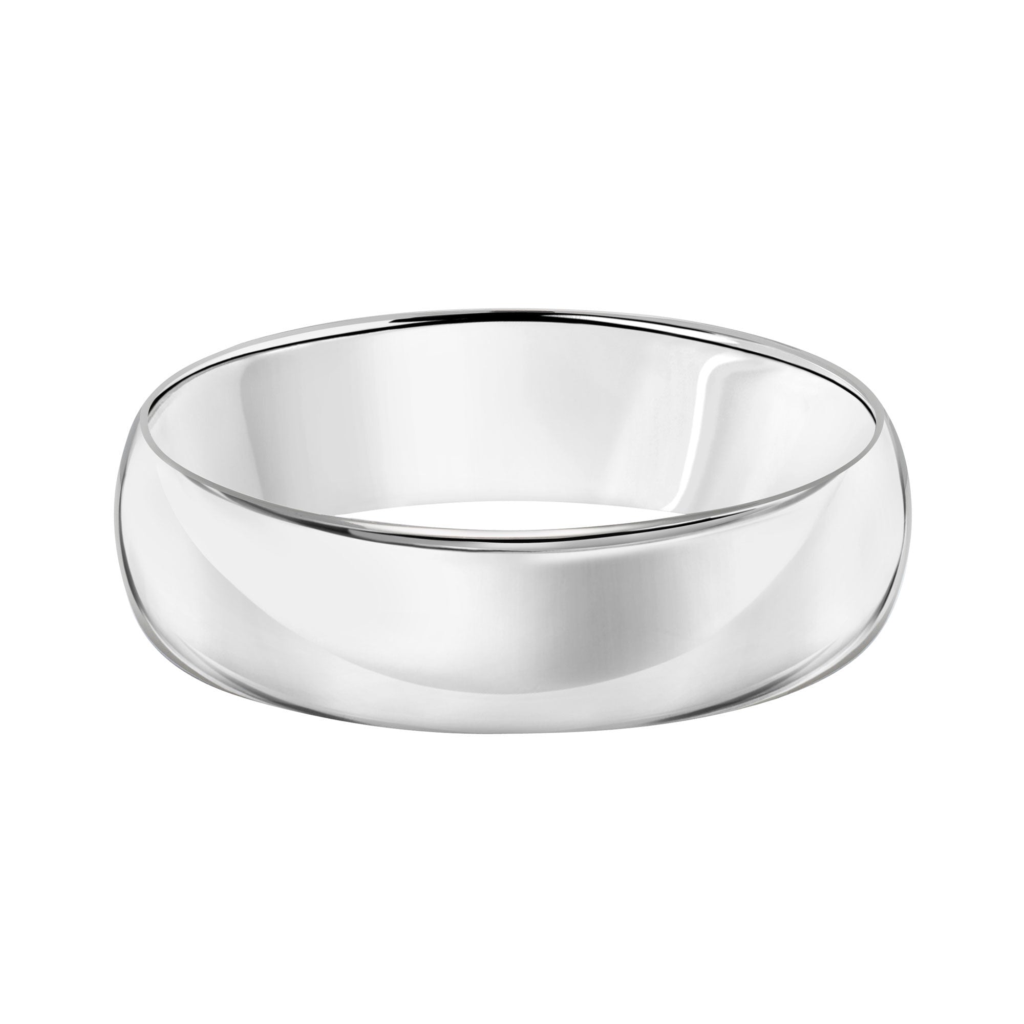 Roux 6mm Light Low Dome Platinum Wedding Ring