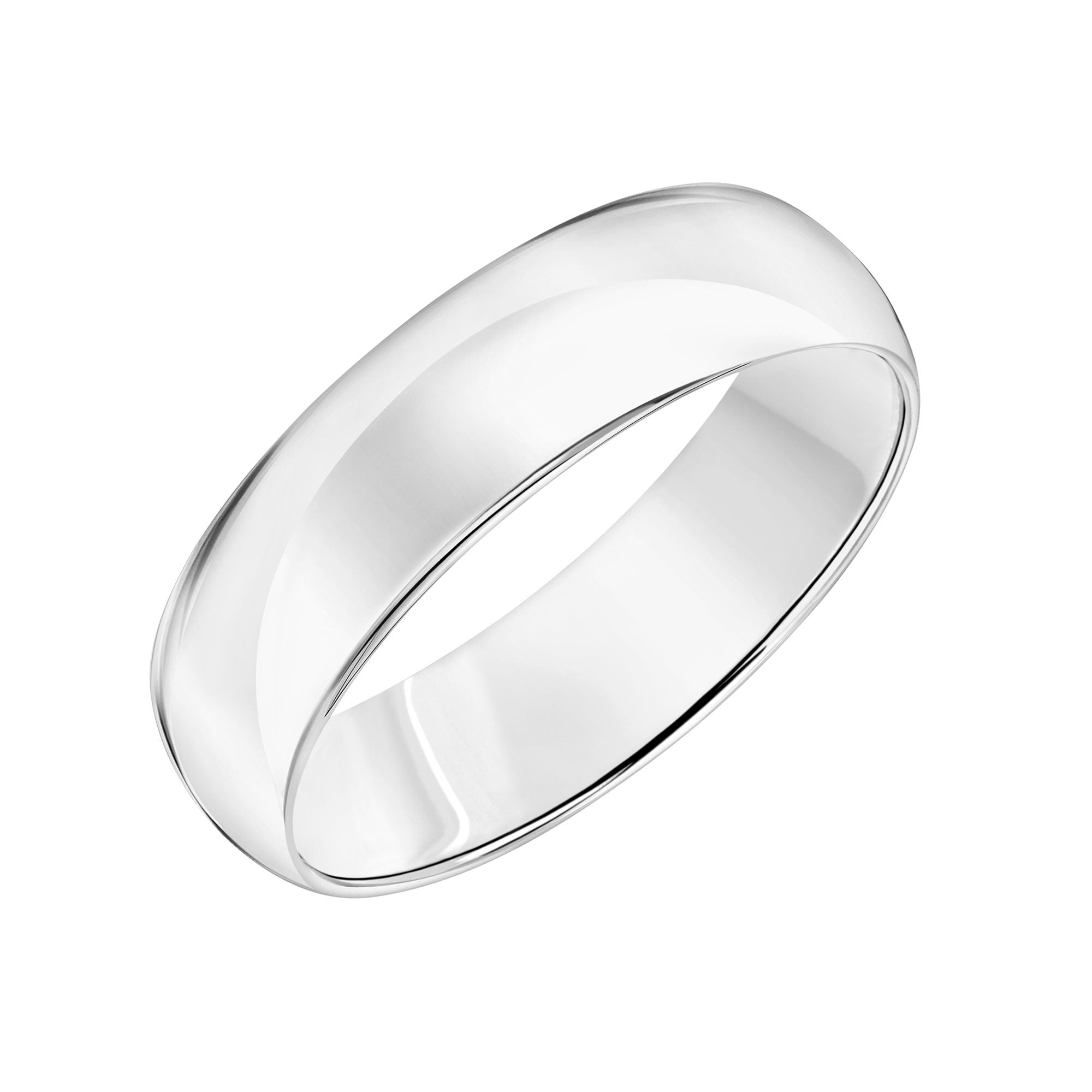 Roux 6mm Light Low Dome Platinum Wedding Ring
